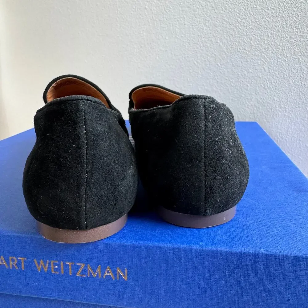 JCREW Black Suede Classic Penny Loafers Size 7.5-Preppy/Minimalist